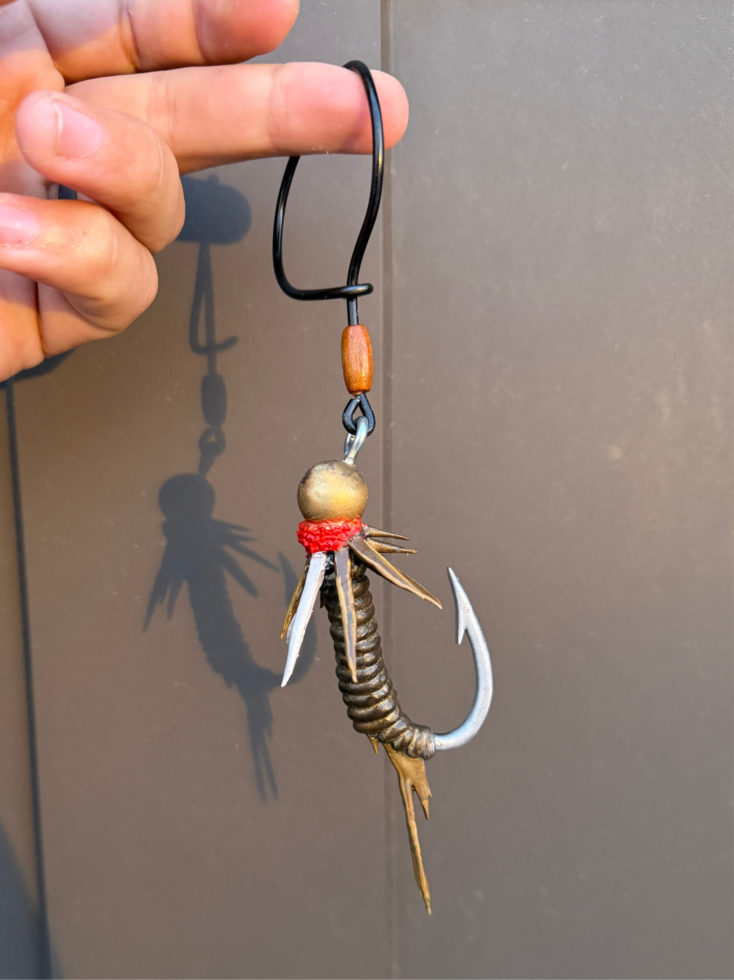 Fly fishing mirror hanger